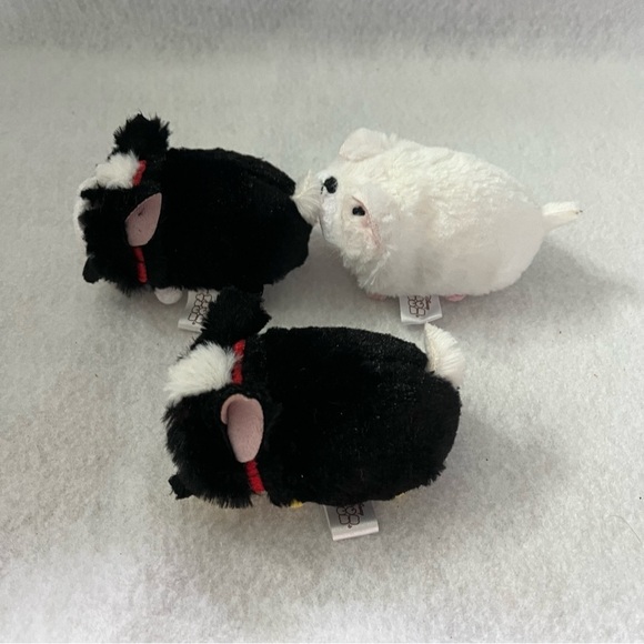 Set of 3 Dog Tsum Tsum Japan Disney Store French Bulldog Piglet Goofy - Picture 2 of 8